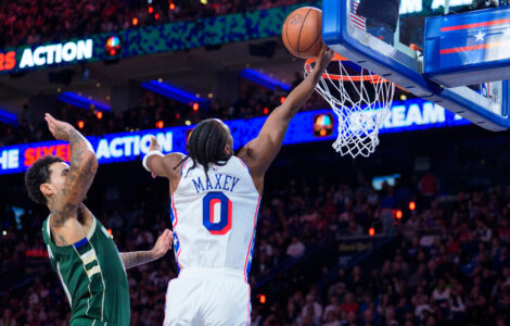 Embiid posts triple-double with LeBron out to keep 76ers perfect in 127-116 win over Bucks